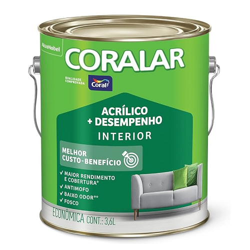 Tinta Coralar Acrílica Fosca Branco de 3,6L Coral